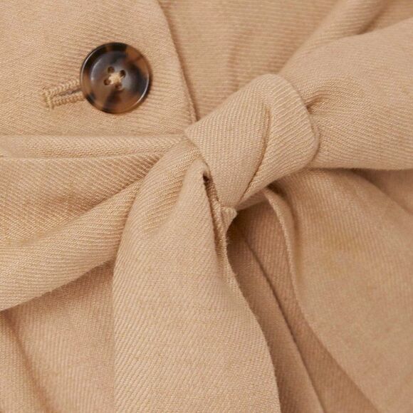 FRAME New Women's Linen High-Waisted Shorts Sand - Picture 5 of 5